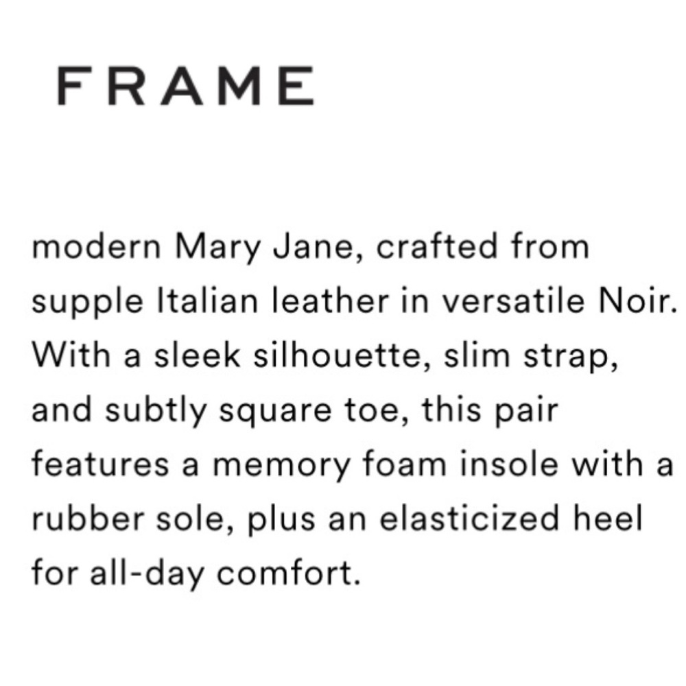 Frame Black Leather Modern MaryJane - Picture 3 of 10